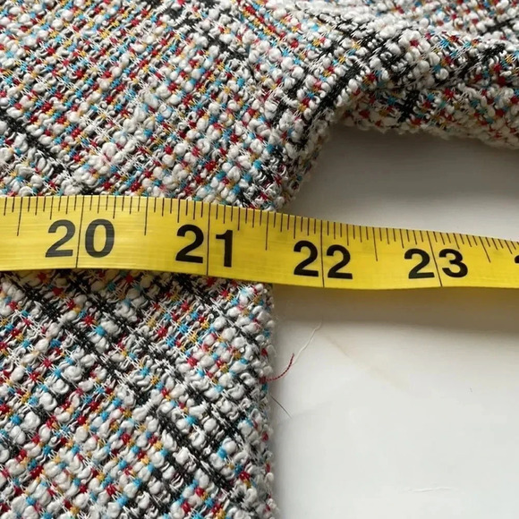 Zara Trafaluc long sleeved multicolored tweed top. Women’s size S - Picture 5 of 9